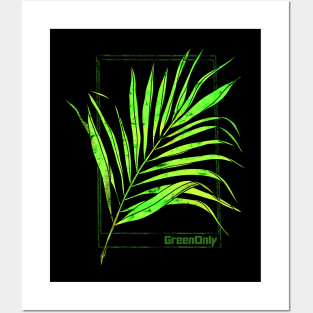 Green Palm Leaf Posters and Art